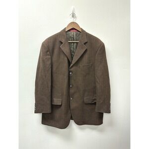 Salvatore J. Cesarani Fitzgerald Wool Cashmere‎ Blend Plaid Sport Coat Size 42R